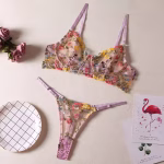 China Imported Stylish Fancy Bra-Panty Set – Purple