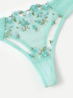 💖China Transparent Bra & Panty Set- Sky Blue - Image 4