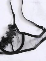 China Imported Lace Bra-Panty Set- Black - Image 3