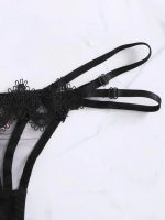 China Imported Lace Bra-Panty Set- Black - Image 4