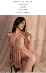 China Imported Luxury Love Night Dress – Pink - Image 2