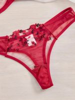 💖China Transparent Bra Panty Set-Maroon - Image 5