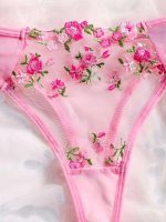 💖China Transparent Bra Panty Set-Baby Pink - Image 4